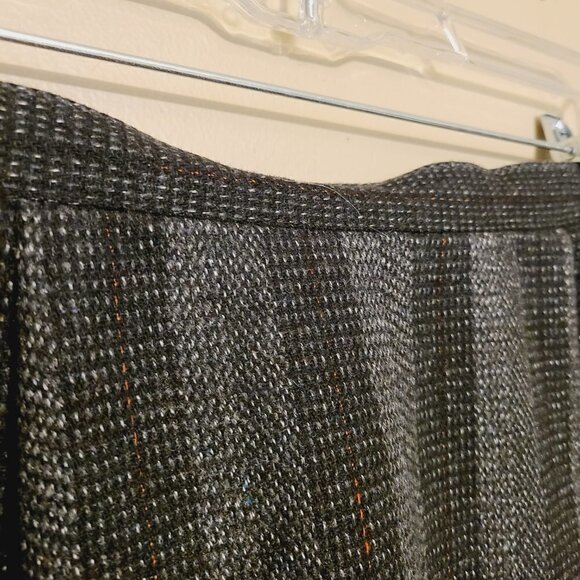 Unbranded | Vintage Striped Wool Blend Midi Length Pencil Skirt (Size 14) - Picture 6 of 11